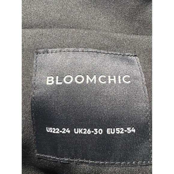 BLOOMCHIC Black Tie Front Long Sleeve Blazer Jacket Plus Size 22 24 - Picture 5 of 11